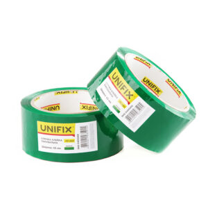Стрічка клейка пакувальна 40 мкм*45 мм*200 м зелена (UNIFIX) 74782