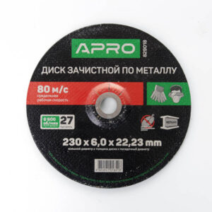 Диск зачисний по металу 230*6*22,22мм APRO 50802829018