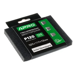 Губка шліфувальна двостороння Р120 кутова APRO 828124
