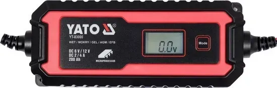 Зарядний прилад мережевий з LED дісплеєм YATO 6V-2A12V-4A.240Ah YT-83000