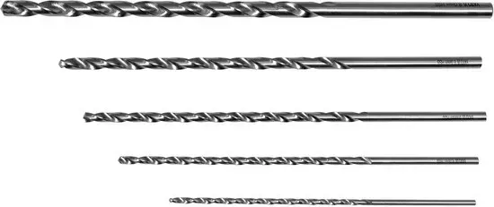 Свердла по металу довгіі YATO HSS 3.4.5.6.8мм/І=150-240мм/5шт YT-39820