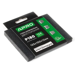 Губка шліфувальна двостороння Р180 кутова APRO 828126