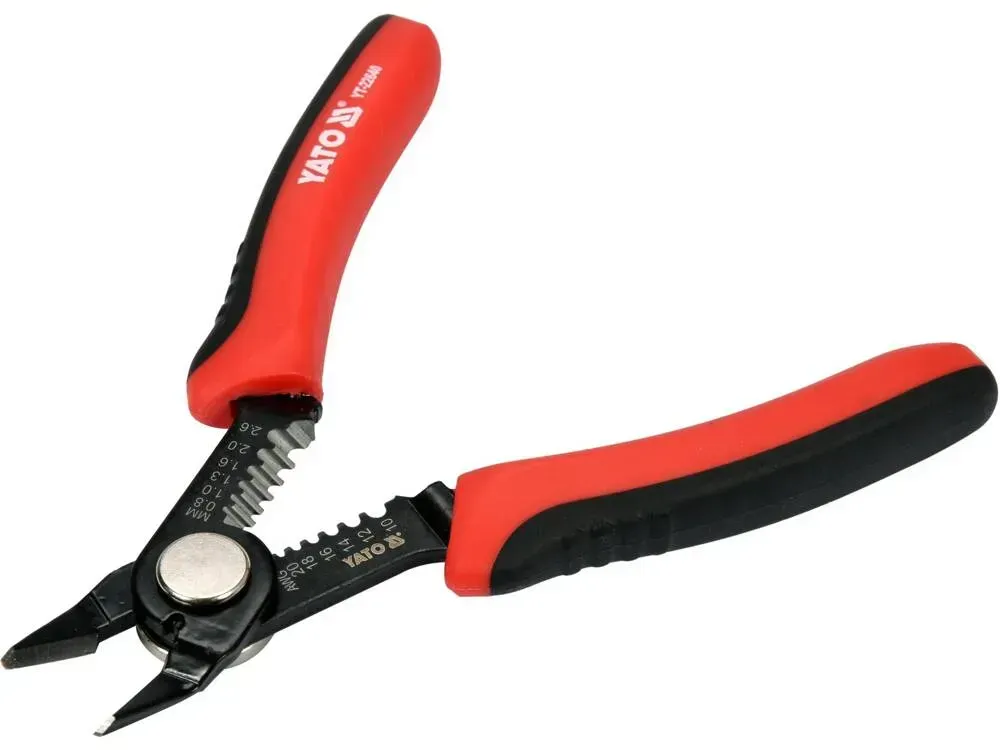 Бокорізи для електропровідників 140мм зі знімачем ізоляції Ф=0,8-2,6мм YATO 5″ YT-22640