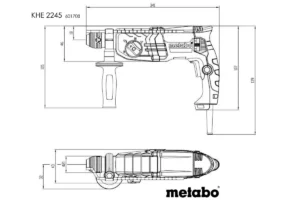 Перфоратор Metabo комбінов.750Вт 2,2J КНЕ 2245. 601708500