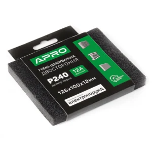 Губка шліфувальна двостороння Р240 кутова APRO 828127