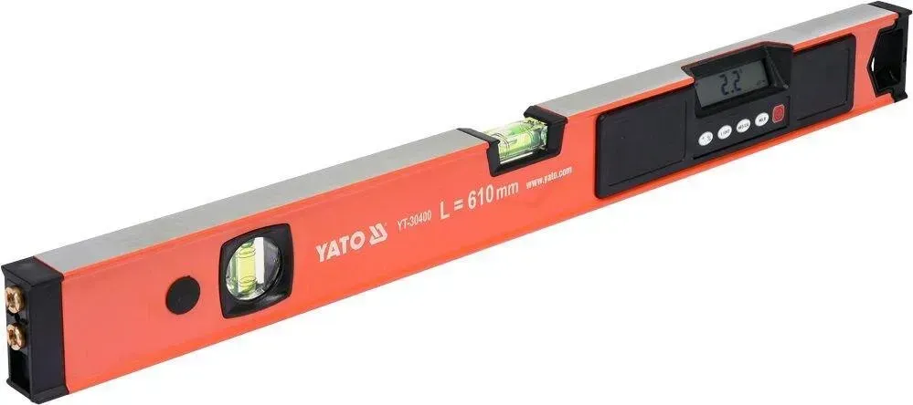 Рівень електронний p LED дісплеєм магнітний алюмінієвий L=610mm/2 капсули YATO YT-30400