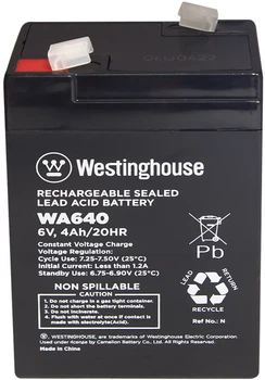 Акумулятор свинцево-кислотний Westinghouse 6V/4Ah F1 WS-WA640N-F1