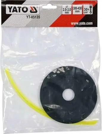 Головка для кріплення тримерної ліски YATO Д.=2*3,0 мм І=300-430 мм сталева YТ-85135