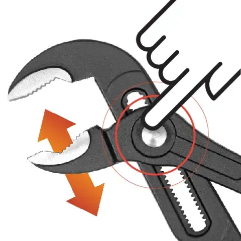 Кліщі переставні з блокувальною кнопкою YATO 415мм YT-20893