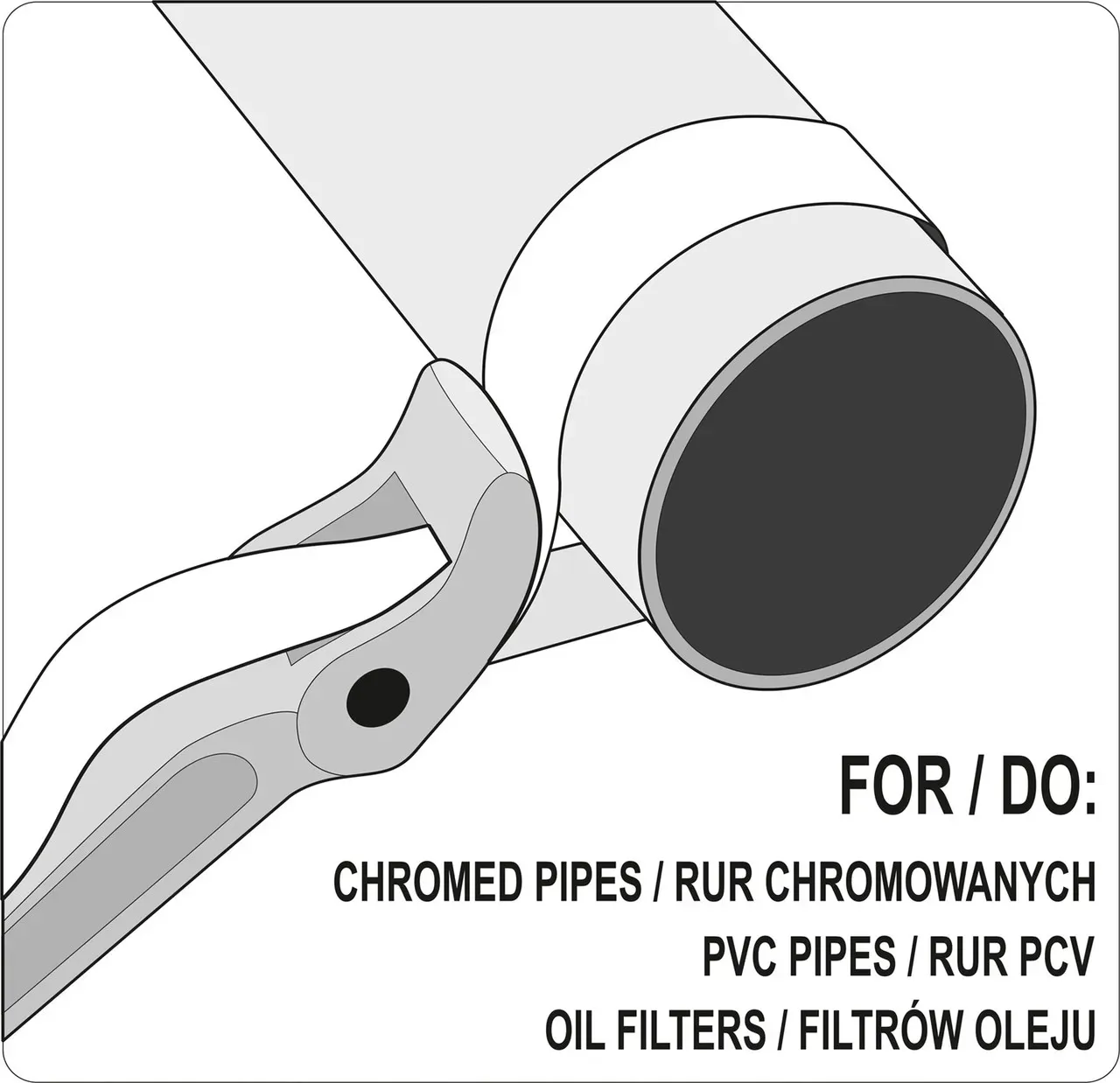 Ключ трубний пасовий YATO з нейлона L=300 мм YT-22255