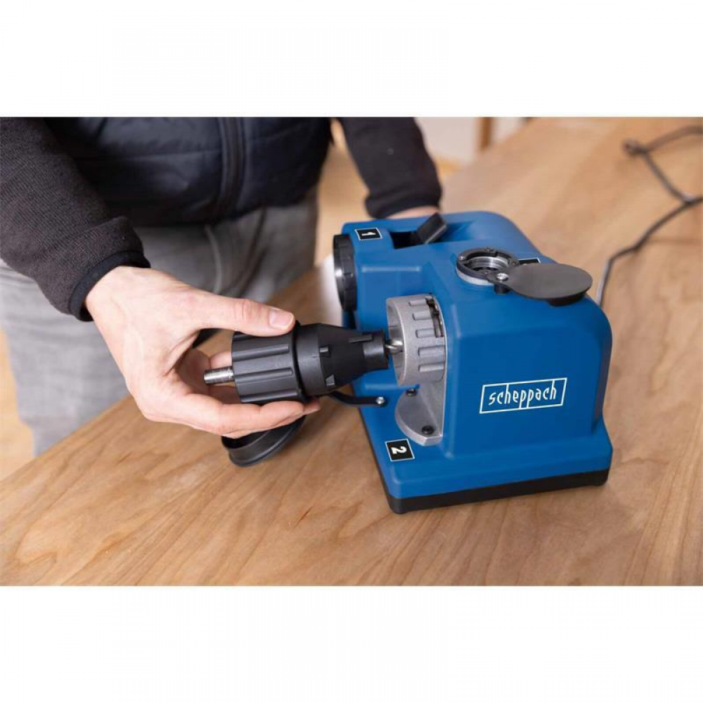 Верстат заточувальний длоя всих типів свердл трьохступінчатий 3-13мм DBS800 Scheppach