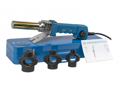 Паяльник для поліпропіленових труб Kraissmann 1350 EMS 1350 Bт 3 насадки  087355