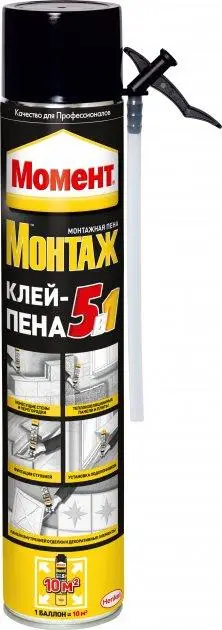 Піна клей МОМЕНТ 5в1 Трубка