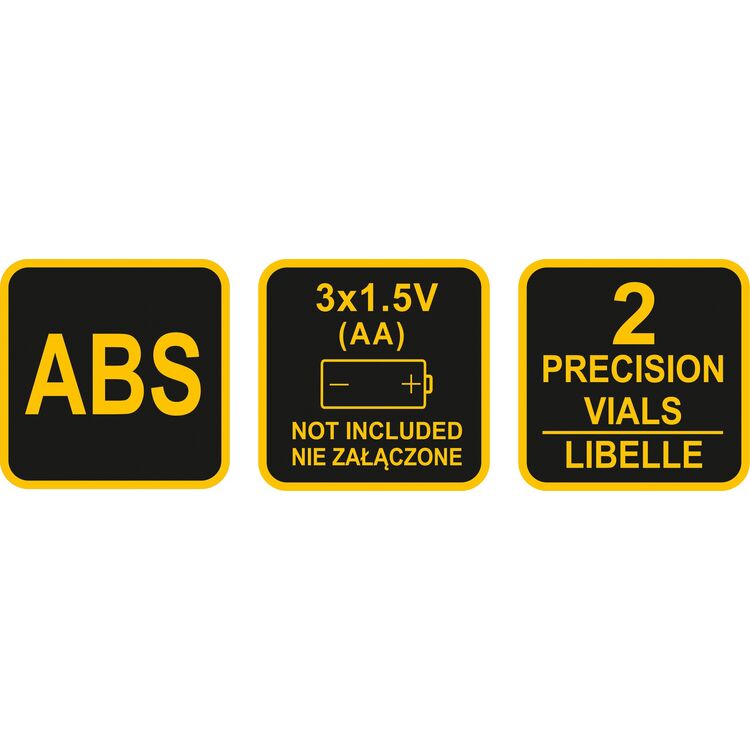 Рівень кутовий 90 з 2-ма лазерними лініями до 10 м VOREL для укладання плитки,190*135 мм(16030)