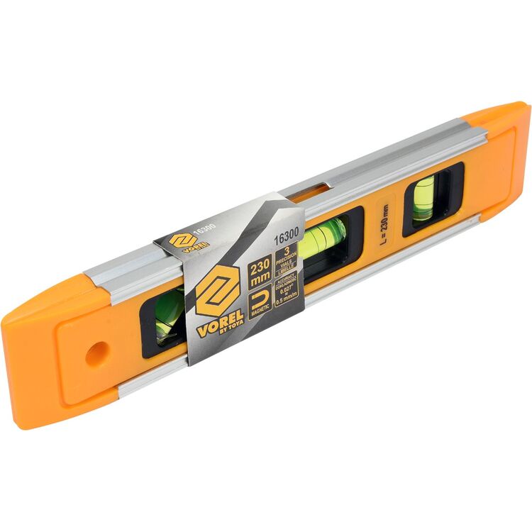 Рівень Torpedo VOREL:3 капсули магніт,230мм /16300