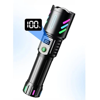 Ліхтар NIGHT FLUORESCENCE 1143-WHITE LASER LED PM10-TG 1*26650 ЗП Power Bank Type-C zoom