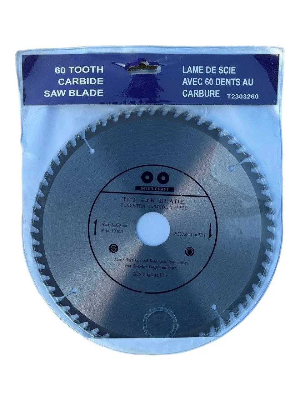Диск пильний по дереву 230*32 60 зубів INTER-CRAFT 228280