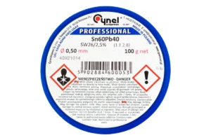 Припій Cynel Sn60Pb40-SW26,диам0.5 мм 100 гр на котушці