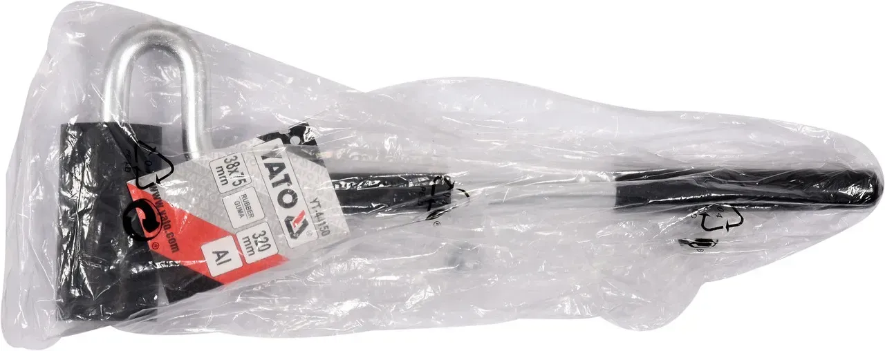 Валик притискний гумовий YATO Ф38*75мм алюмінієва ручка L=320мм YT-44150