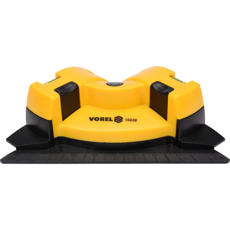 Рівень кутовий 90 з 2-ма лазерними лініями до 10 м VOREL для укладання плитки,190*135 мм(16030)