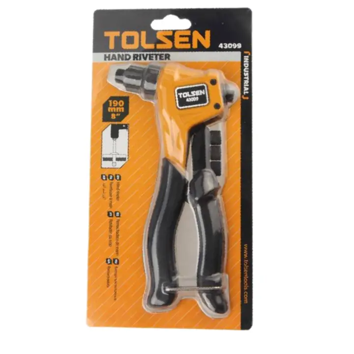 Пістолет д/заклепок алюмінієвий 190 мм ПРОФІ TOLSON (43099)