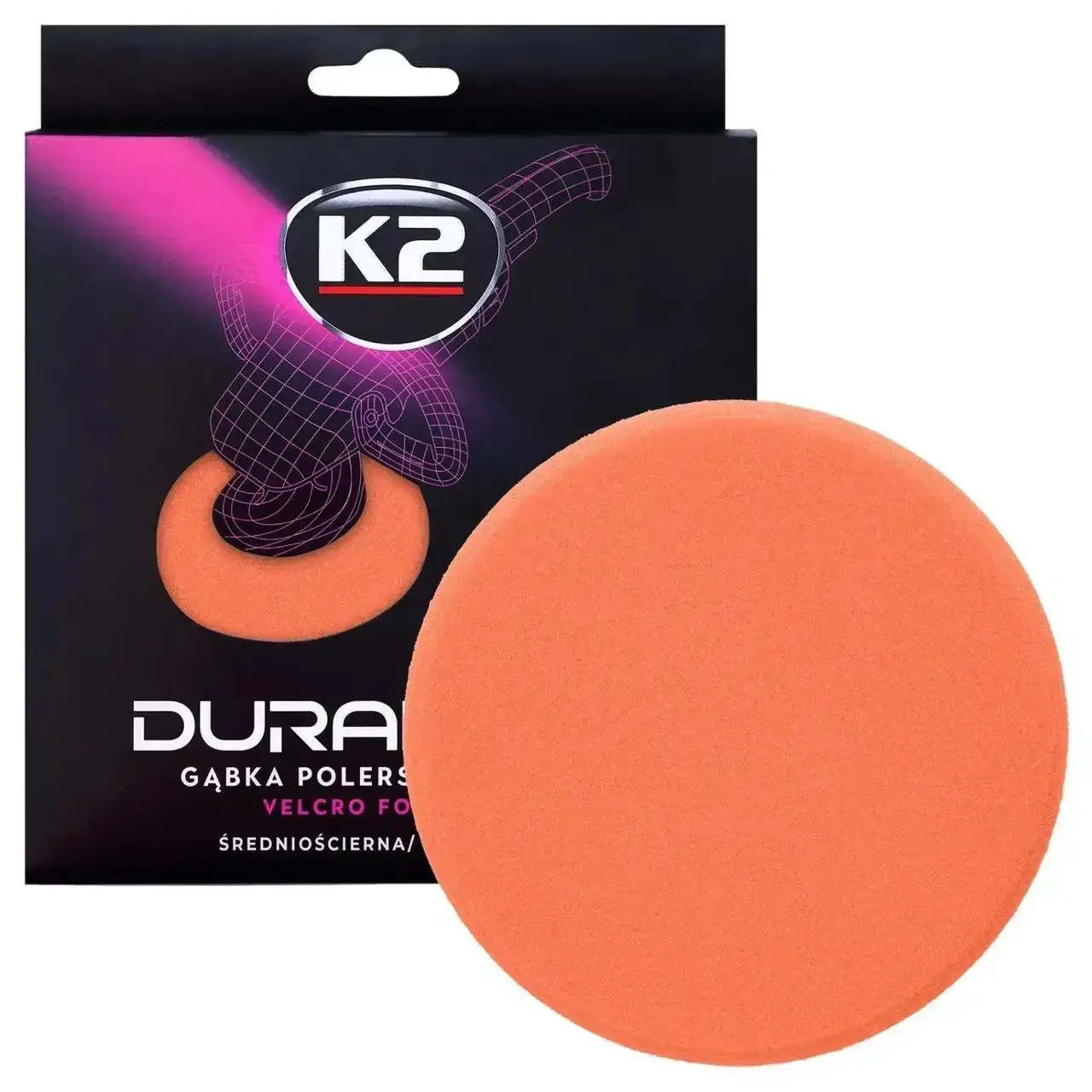 Губка полірувальна на липучці середня К2 PRO DURAFLEX 150*25mm L612