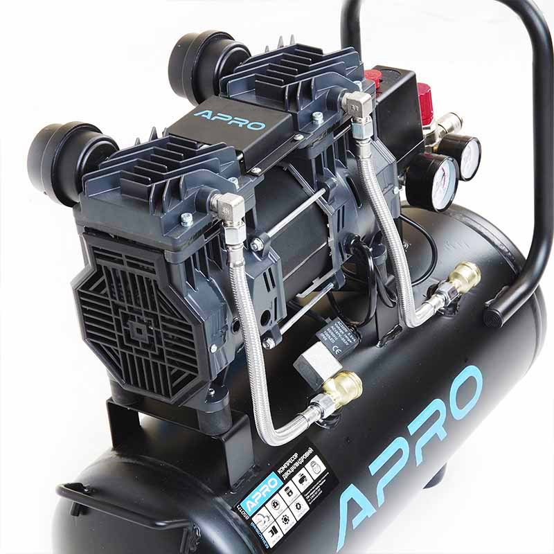 Компр. двохц.APRO 1,5 кВт 240 л/хв. 8 бар 24 л (2крана) 850171