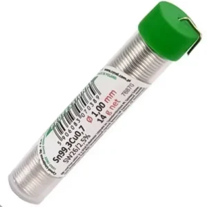 Припій без свинцуюCYNEL 1мм,Sn99.3-Cu0.7 14г колба