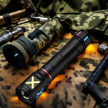 Ліхтар ручний PLD-CA166-3 1*18650 Type-C zoom Box