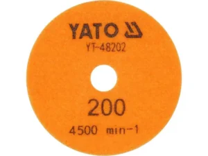 Диск шліфувальний алмазний з липучкою”черепашка”Ф=100мм G200/макс 4500об/сухий і мокрийYATO YT-48202