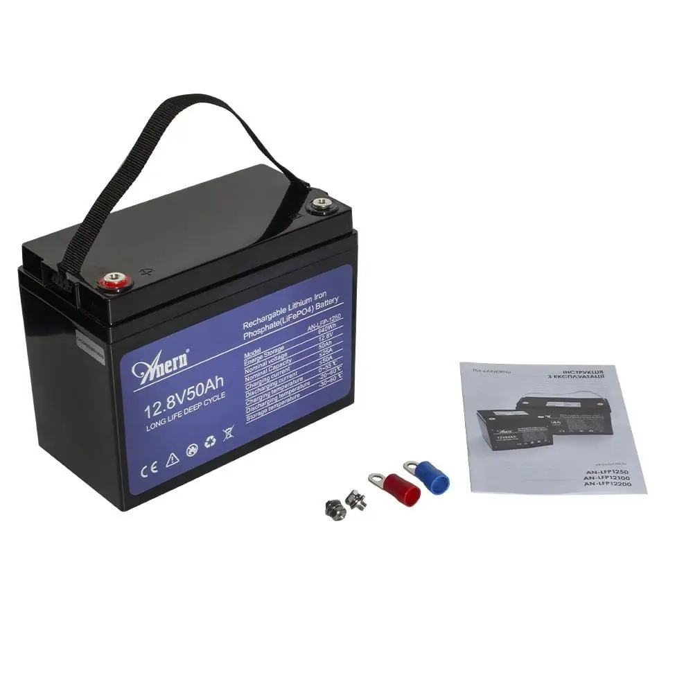 Акумулятор літій фосфат полімерний Anern LFP12100/ 12.8V 50Ah