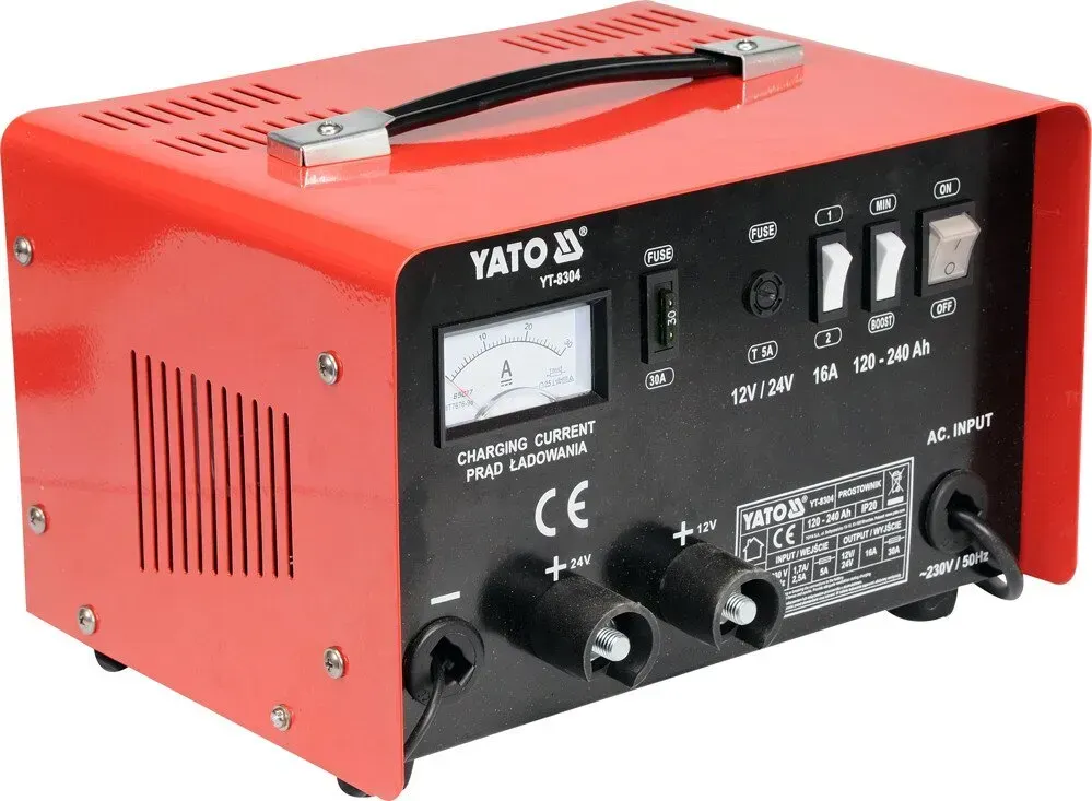 Зарядний прилад  YATO  1224V. 16A.240Ah YT-8304