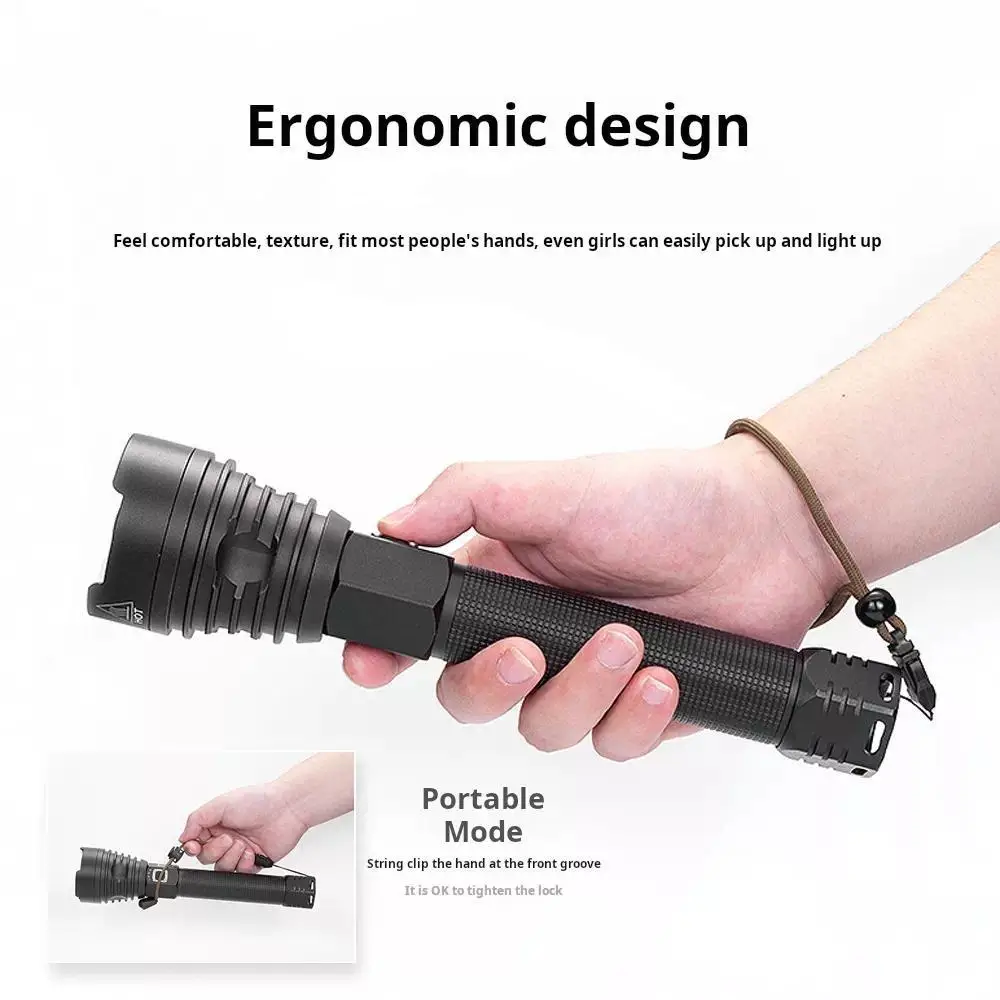Ліхтар BL-601-P90 2*26650/2*18650 ЗП Power Bank Type-C zoom індікація заряду
