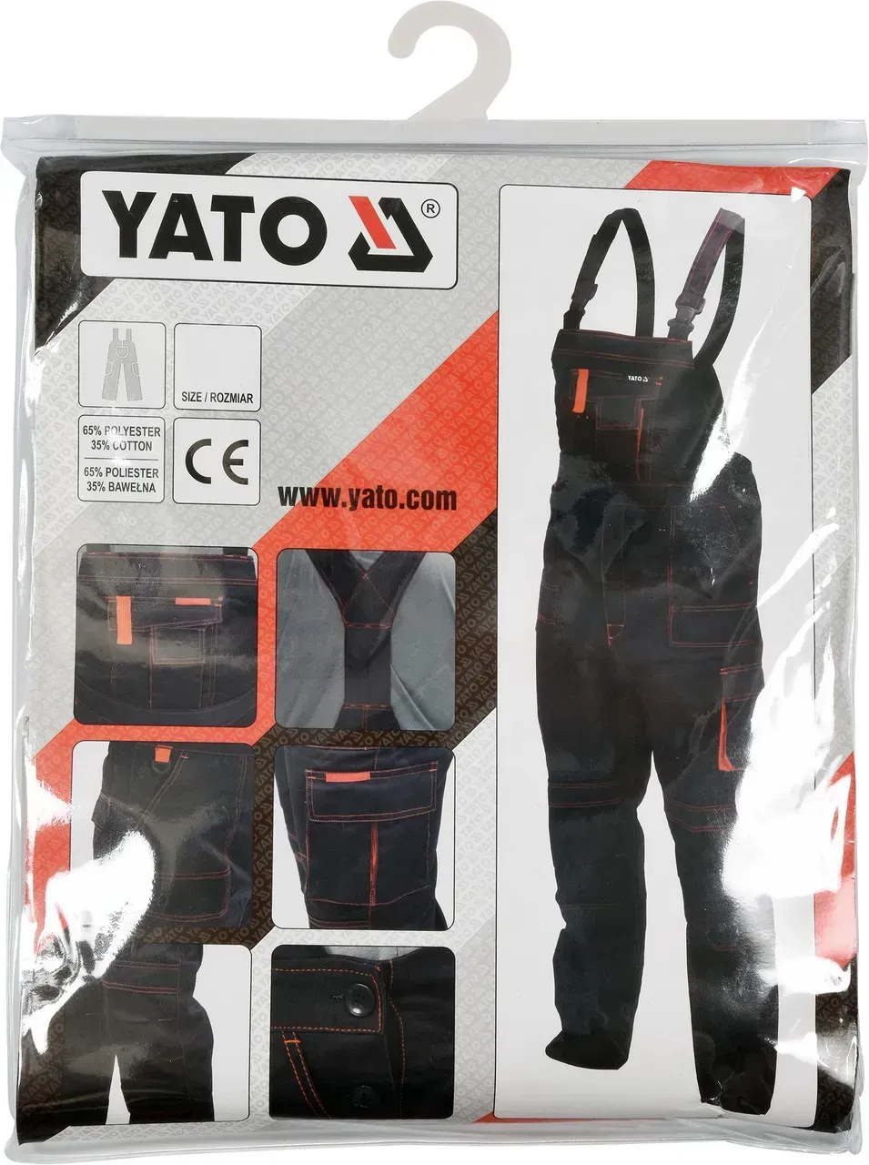Напівкомбінезон робочій полієстер 65% ,бавовна 35% розм L-XL YATO YT-80410