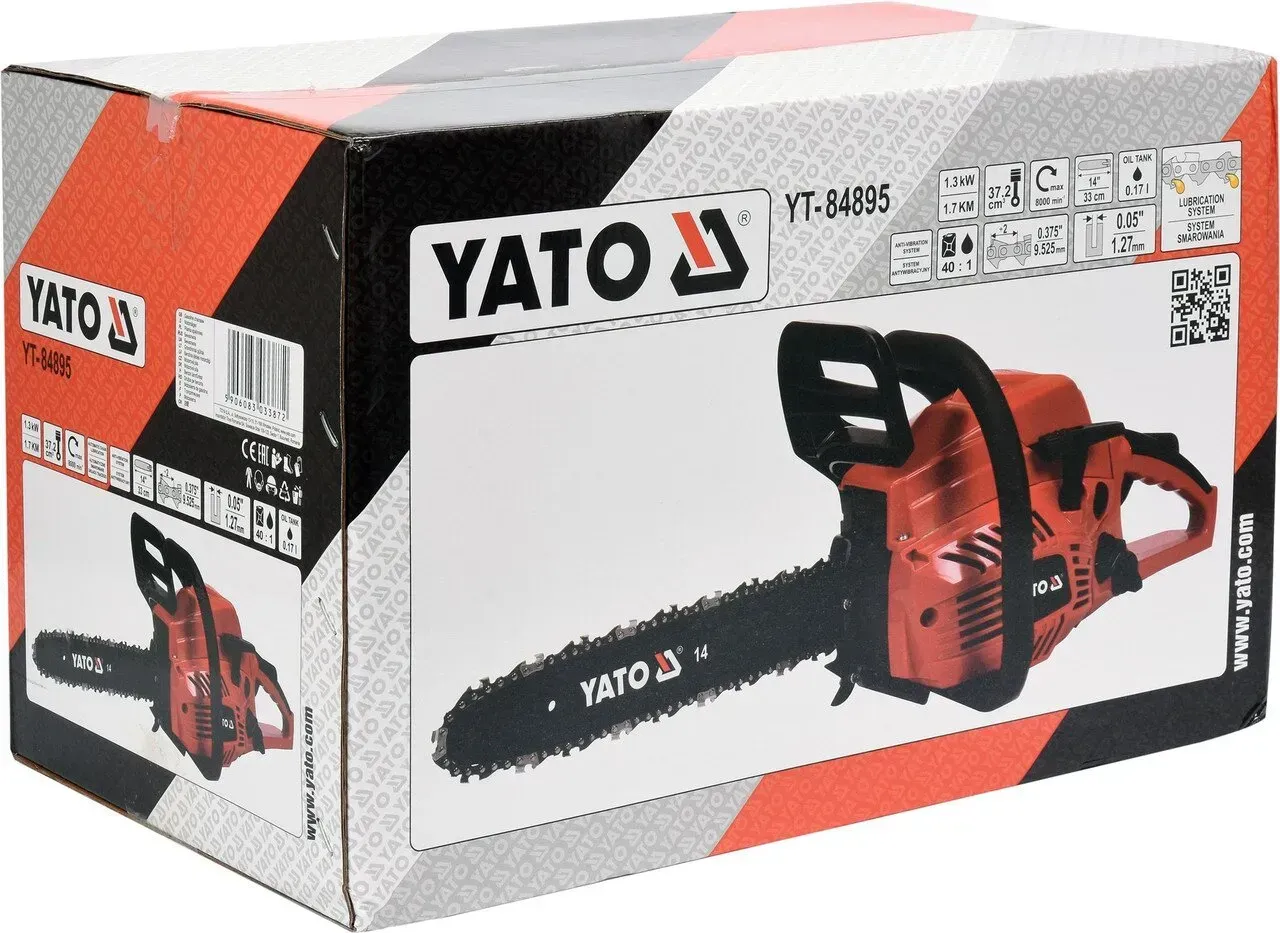 Бензопила ланцюгова YATO YT-84895 37,2 см31,3кВт шина 33 см