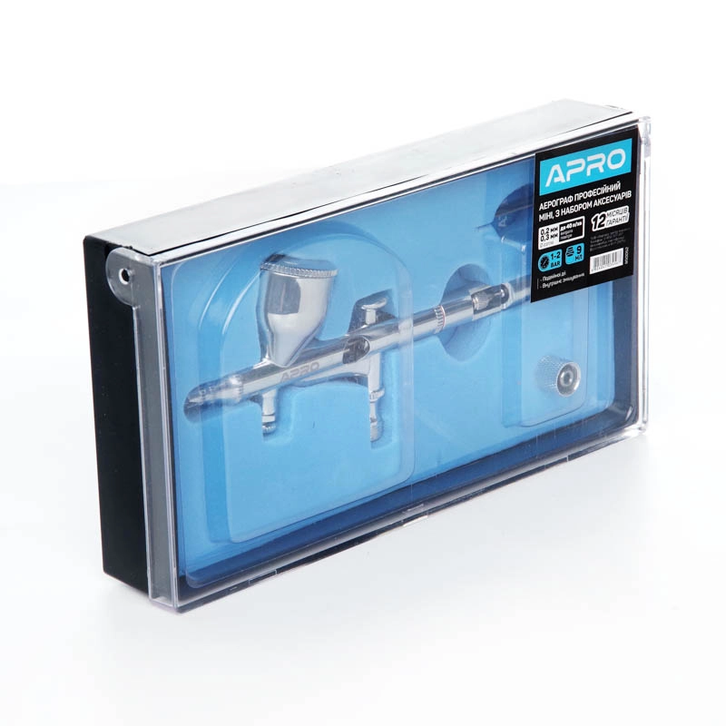 Аерограф проф. Ø0,2мм 1-2Бар 9мл (автомобільний) APRO 850052/065341