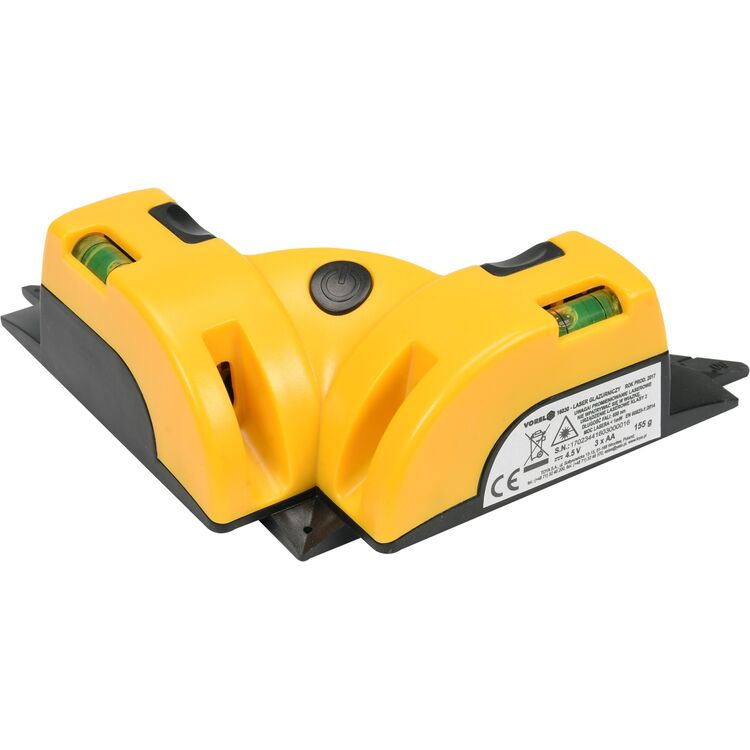 Рівень кутовий 90 з 2-ма лазерними лініями до 10 м VOREL для укладання плитки,190*135 мм(16030)