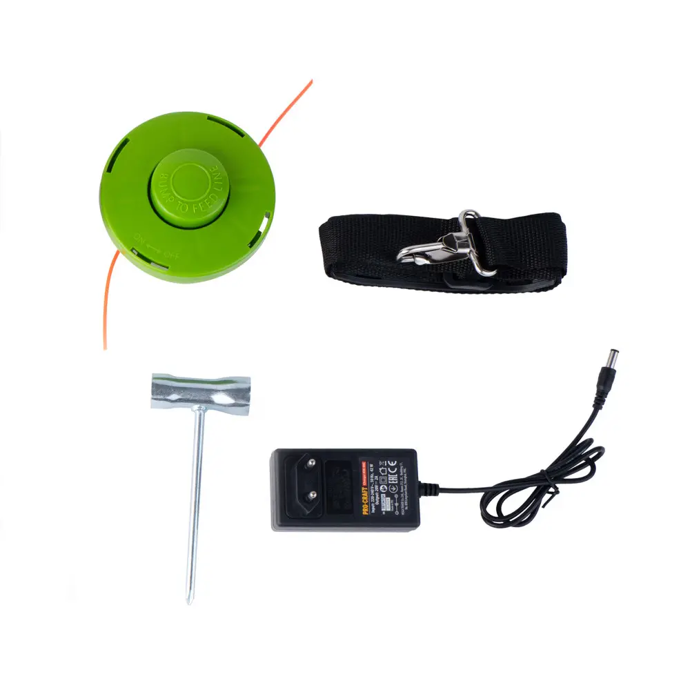 Тример акумуляторний Procraft ATA-40/2 АКБ(4Ah)/ЗП велосипедна ручка I030405