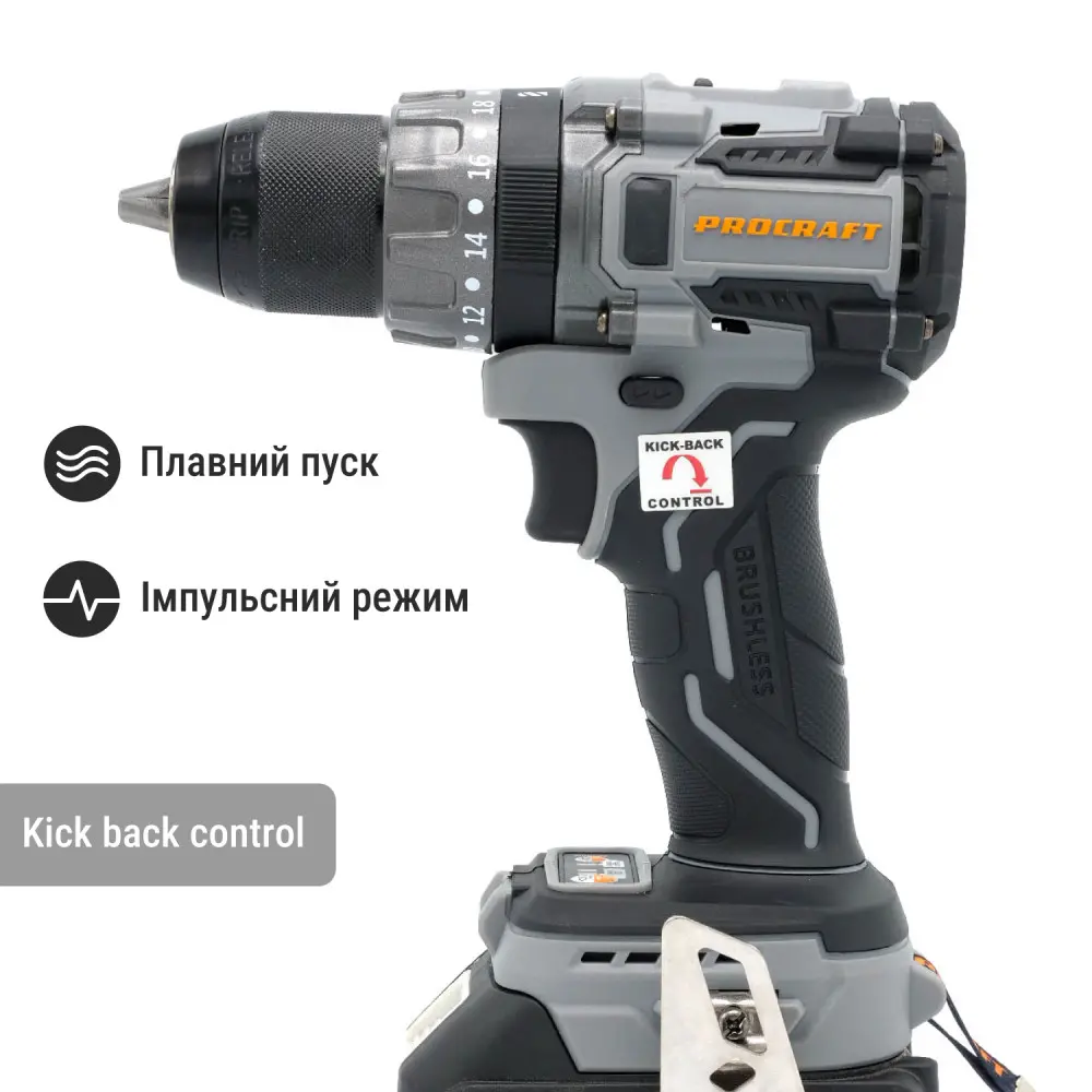 Акумуляторний шуруповерт Procraft Industrial CD20A 1 акб та зп 100201