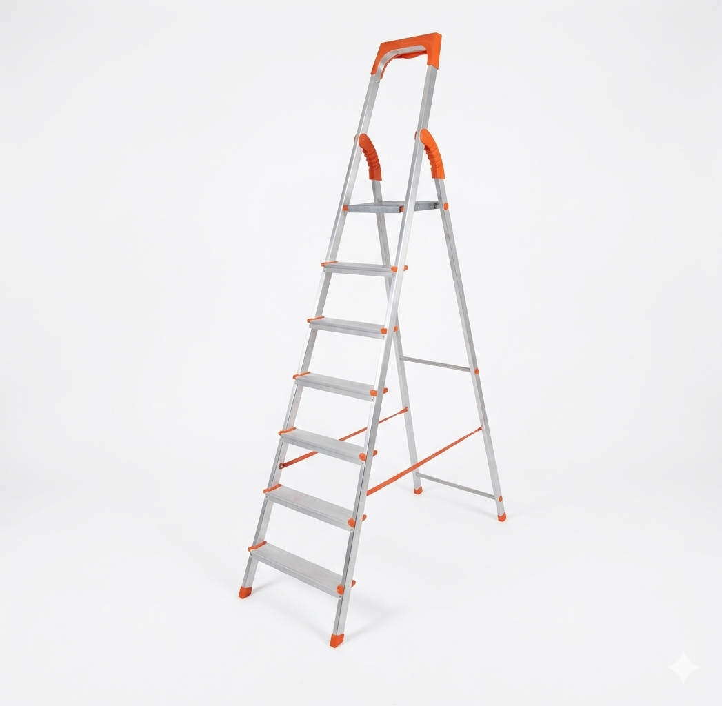 Стрем’янка алюмінієва посилена 7 сходинок ОЛІМП DLH 307