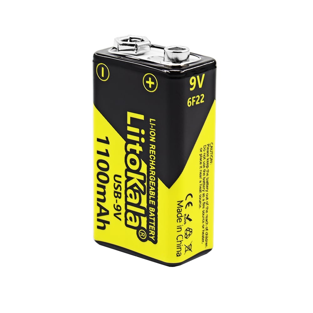 Акумулятор LiitoKala USB 9V 4*6F22/1100Ah 4 B 1 Type-C