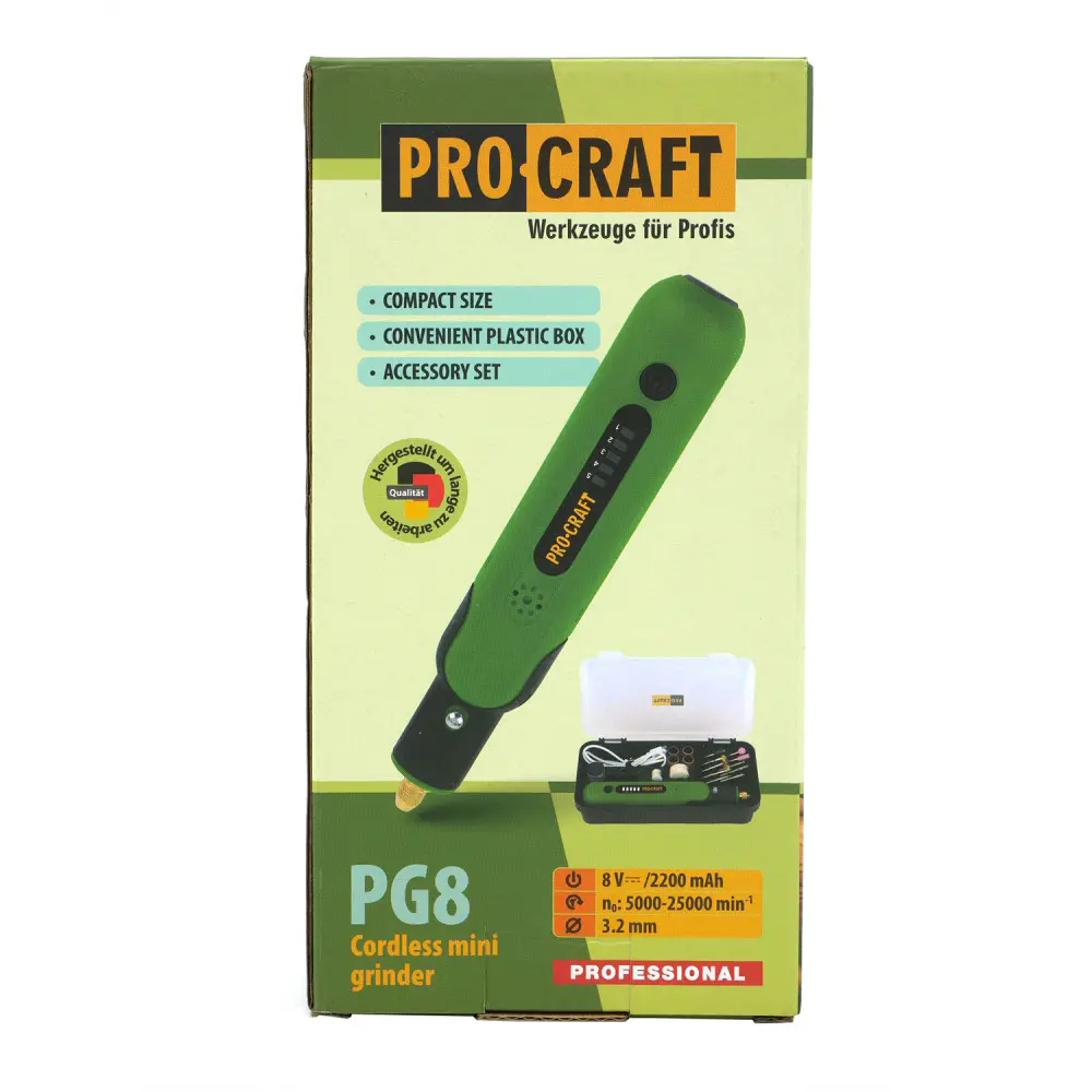 Гравер акумуляторний PRO-CRAFT PG8 зарядний пристрій Type-C