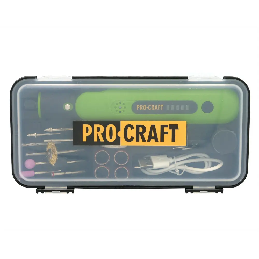 Гравер акумуляторний PRO-CRAFT PG8 зарядний пристрій Type-C