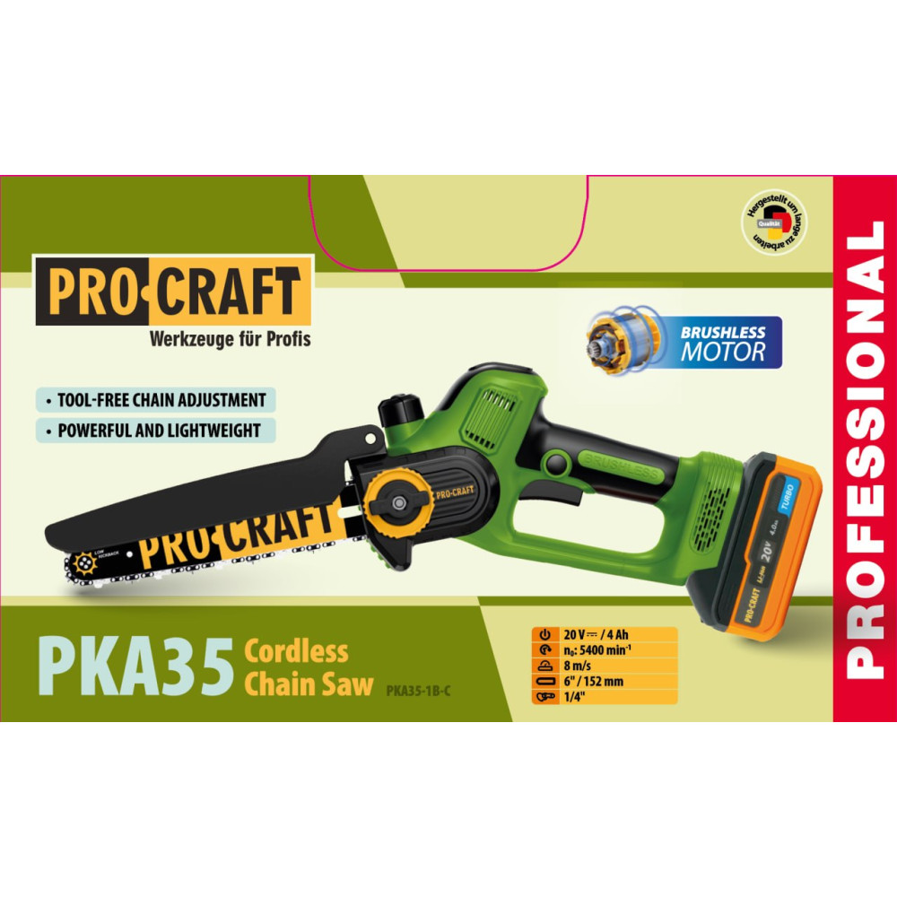 Міні пилка акумул. PRO-CRAFT PKA-35 1 АКБ 4Ah/ЗП I030351