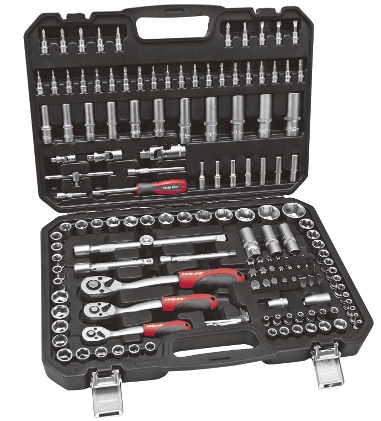 Набір головок 150 шт 1/4;3/8;1/2; (4-32мм) CrV PROLINE 588150