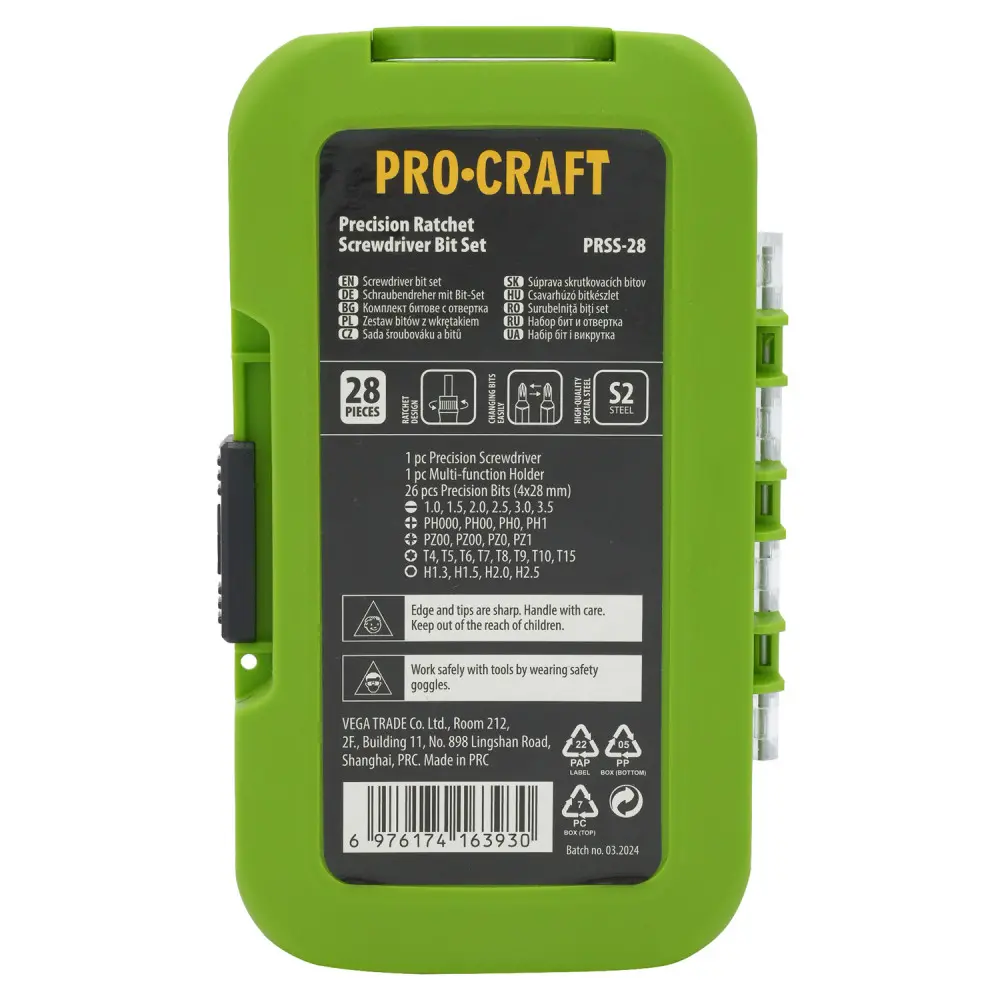 Набір біт Procraft PRSS-28 UNIVERSAL 000281