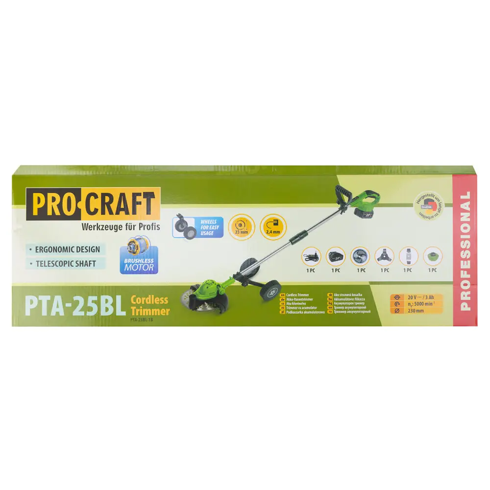 Тример акумуляторний Procraft PTA-25BL 030276