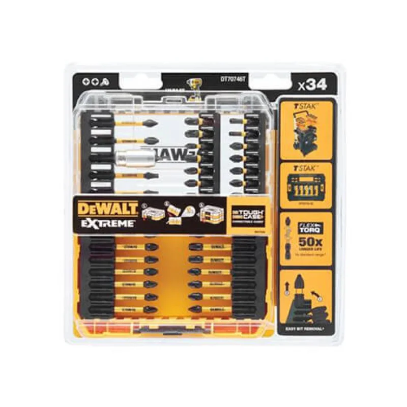 Набір біт DeWALT “EXTREME FLEXTORQ”, Phillips, Pozidriv, L= 25 мм – Pz1, Pz2 , Pz3, Ph1, Ph2 , Ph3,