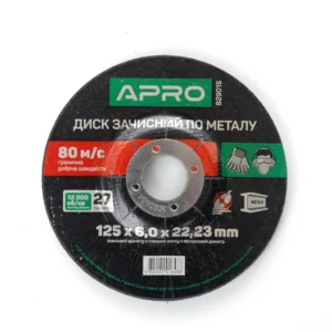 Диск зачисний по металу 125*6*22,22мм APRO 50799829015