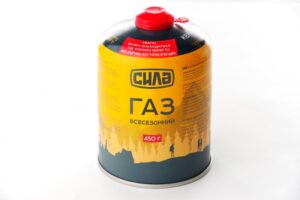Газ в балоні з різбою для кемпінгу 450 гр.Корея СИЛА 65141/680247